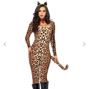 正規品 レッグアベニュー コスプレ 女豹 ヒョウ柄 ボディスーツ しっぽ付き ハロウィン