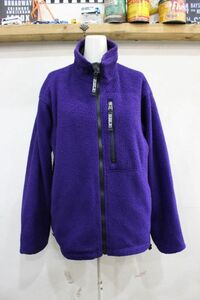 1306★AIGLE/エーグル リバーシブル ナイロン フリース ボアジャケット パープル×チャコール マウンテンジャケット XS ★