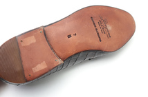 COLE HAAN コールハーン ワニ革 クロコダイル アリゲーター ローファー 革靴 約24.5cm_画像9