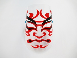 仮装 カブキ 歌舞伎 かぶき フェイスシールド マスク お面 メガネ型 日本製 飛沫防止 コロナ対策