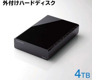 エレコム 4TB 3.5インチHDD TV向け外付けハードディスク ELD-FTV040UBK