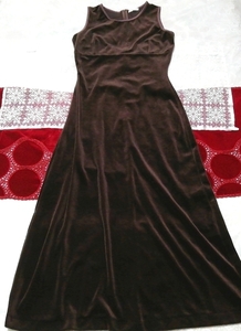 Brown brown sleeveless maxi skirt nightgown dress,tunic,sleeveless,no sleeve,medium size