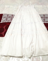 白綿コットン ネグリジェ ナイトウェア キャミソールベビードールワンピース White cotton negligee nightwear camisole babydoll dress_画像1