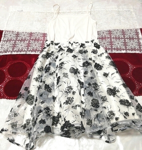 White black floral skirt negligee camisole babydoll dress, fashion & ladies fashion & camisole