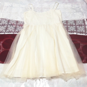 フローラルホワイトチュールスカート ネグリジェ キャミソールベビードールワンピース Floral white tulle skirt negligee camisole dress,ファッション&レディースファッション&キャミソール