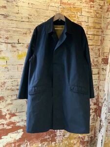 ~70s NARRANGAN SETT BLACK BAL COLLAR COAT ヴィンテージ ビンテージ バルカラーコート ステンカラーコート アメトラ 60s ハンドステッチ