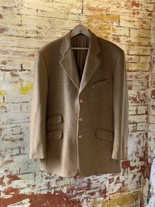 80s YVES SAINT LAURENT TWEED TAILORED JACKET CROMBIE Yves Saint-Laurent твид tailored jacket k long Be 70s Италия ITALY