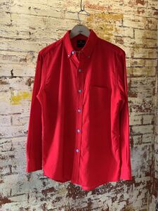 60s MANOR CORD CORDUROY B.D.SHIRT RED ヴィンテージ ビンテージ コーデュロイ ボタンダウンシャツ BDシャツ 赤 アメトラ 50s トラッド