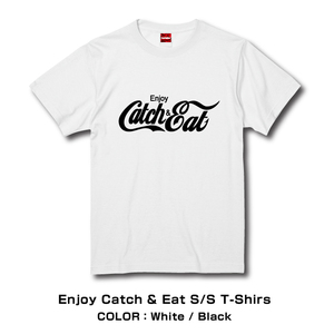 Catch&Eat【Enjoy Catch&Eat Tシャツ】釣り/フィッシング/釣り女子/釣りガール/ヒラメ/シーバス/ブリ/マゴチ