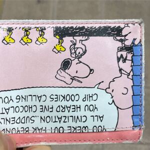 スヌーピー ハンドメイド ミニポーチ 小銭入れ 化粧ポーチ PEANUTS russet