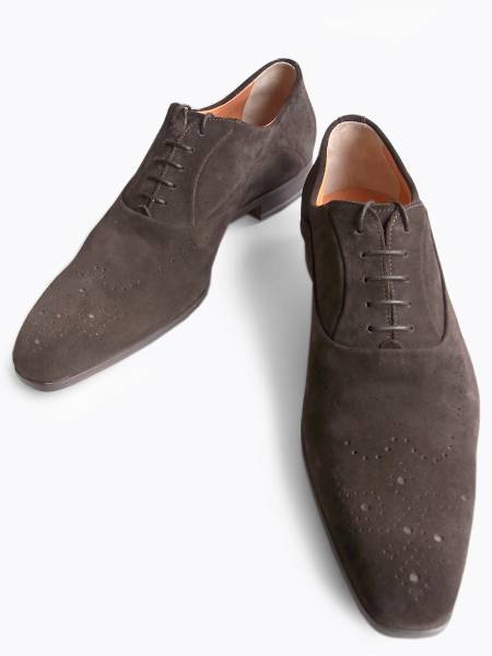 新品未使用 SANTONI ミッドナイトブルースエードシューズ(UK5)｜Yahoo