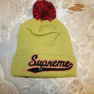 即決 supreme New Era Chenille Script Beanie olive