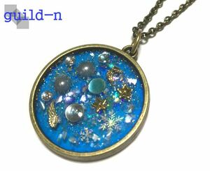 guild-n ★ レジン 冬の万華鏡 ペンダント ネックレス ハンドメイド