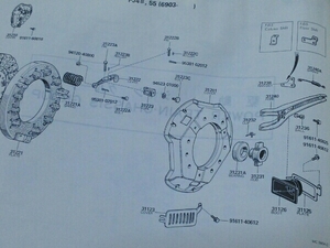  トヨタ　コースター　BB10 BB11 RB10～13 クラッチリターン用スプリング ステンレスバネ鋼製　clutch　return　spring　stainless steel　