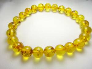  natural stone amber, amber approximately 7.8~8. sphere bracele B032