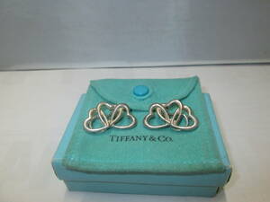 [1523]TIFFANY&CO Tiffany Triple Heart earrings silver 