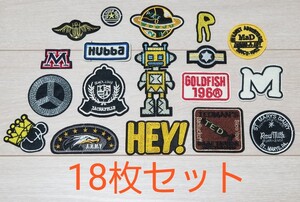 ワッペン アイロン 大量 18枚 セット リメイク おしゃれ アメカジ ロボット アップリケ アイロンワッペンH 新品