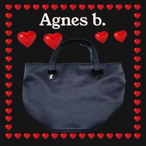 アニエスベー agnesb トートバッグ ハート ブラック