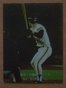 カルビープロ野球カード’76年 690「激突！中盤戦シリーズ」張本 勲(巨人)