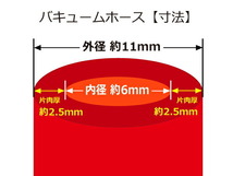 【長さ3メートル】【即納可】シリコンホース TOYOKING製 バキューム ホース 車 内径Φ6mm 赤色 ロゴマーク無し 汎用品_画像3