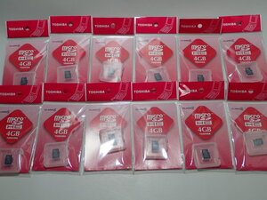 新品 送料無料 12枚セット 東芝 TOSHIBA microSDHC メモリーカード 4GB SD-ME004GS マイクロエスディーカード