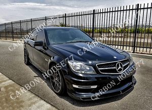 ★BENZ W204 後期 C63 AMG カーボン フロント リップ スポイラー V型 2011-2014☆