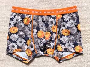 Wacoal BROS ワコール ブロス ボクサーパンツ Lサイズ 花柄 オレンジ×ブラック ☆送料無料