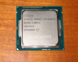Intel Xeon E3-1226 v3 3.3GHz(TB:最大3.7GHz) LGA1150 Haswell 動作確認済 クリックポストなら送料198円 (E3-1226V3) [No.659]