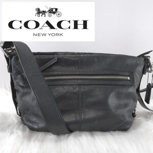 COACH オールレザー ショルダーバック