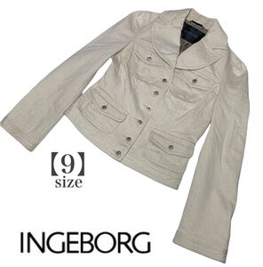 日本製【INGEBORG】インゲボルグ・テーラード風カジュアルジャケット・Gジャン・ ジージャン