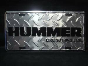 2枚 限定 ハマー H1 H2 H3 メタル ライセンス プレート HUMMERロゴ 新品