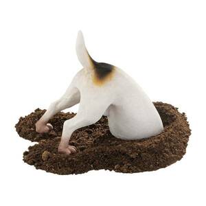  hole ... terrier dog ornament objet d'art Uni -k interior carving image surface white equipment ornament decoration sculpture figure garden garden decoration garden ornament decoration miscellaneous goods 