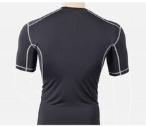 【新品】 【セール♪】 スポーツ メンズ 半袖Tシャツ フィットネス Lサイズ ブラック トップス ジム トレーニング ♪_画像3