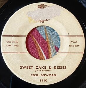 Cecil Bowman 1960 US Original 7inch Sweet Cake & Kisses / The Leaves Don't Lie D Records Hillbilly ロカビリー