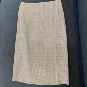 新品タグ付き☆デザイナーズリミックス膝丈スカートガンチェック タイトスカート