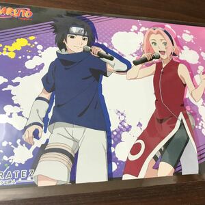 NARUTO BORUTO ナルト カラオケの鉄人 カラ鉄 コラボ カフェ パックプラン 特典 ランチョンマット 池袋 秋葉原 非売品 サスケ サクラ