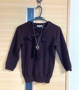 ★NATURAL BEAUTY BASIC★7分丈ニットトップス★♪sizeM