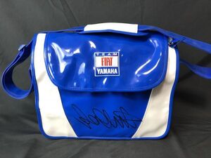 0u1R1aG041 TEAM YAMAHA ヤマハ MotoGP オートバイ レーサー バレンティーノ ・ ロッシ 直筆 サイン入り FIAT エナメル ショルダーバッグ