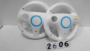 任天堂 Nintendo ニンテンドー Wii ゲーム コントローラー ハンドル マリオ カート 2個 セット 中古 純正