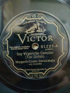 「SP盤　78回転　10インチ」試聴可 / MARGARITA CUETO - CARLOS MEJIAS / JUAN PULIDO / 1930年代のTANGO タンゴ / カンシオン Cancion