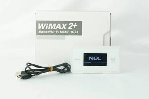 【美品/送料無料/動作確認済】SIMフリー UQ WiMAX 2+ Speed Wi-Fi NEXT WX06 モバイルルーター ホワイト NAD36SWU 1004
