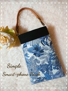 ハンドメイド スマホポーチ シンプルタイプ ☆リバティプリント使用☆