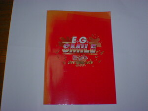 E.G. SMILE　E-girls ライブツアー2016　コンサートパンフ、色紙11枚　即決