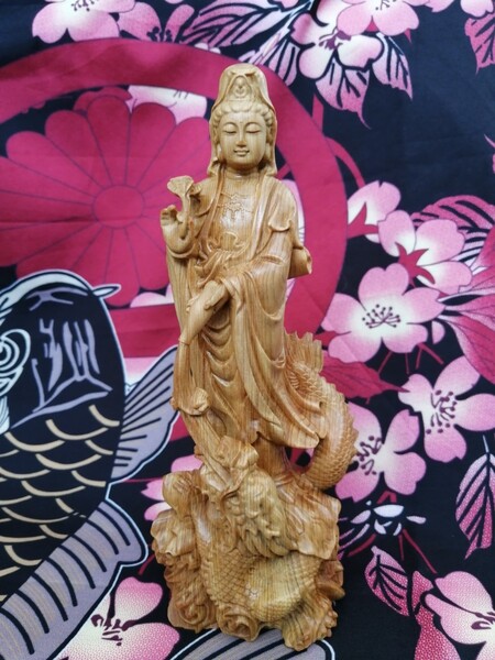 龍 お酒 観音菩薩 置物 仏像 仏教美術