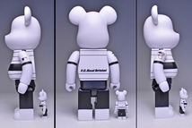 ソフ x メディコムトイ x MLB ★ 400％＆100％ ベアブリック ★ホワイトソックス★ soph medicom toy bearbrick whitesox fc real bristol_画像2