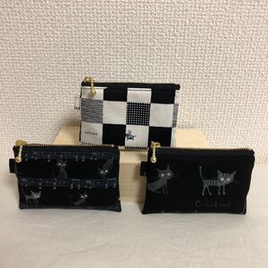 ハンドメイド ミニポーチ3柄セット