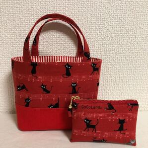 ハンドメイド ミニトートバッグ&ミニポーチ