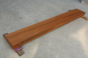 チーク　無垢材　テーブル　高級材　棚板　世界三大銘木　長さ103.6cm　幅14.5cm　厚み3.5cm