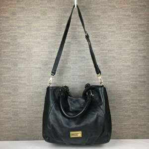 MARC BY MARC JACOBS/マークジェイコブス　2way！トートバッグ　黒　ロゴ　ショルダーストラップ付　管NO.YB21-15