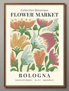 Art hand Auction 8473 ■ Free shipping!! A3 poster FLOWERMARKET Flower Market Nordic/Korean/painting/illustration/matte, Housing, interior, others